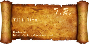 Till Rita névjegykártya