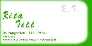 rita till business card